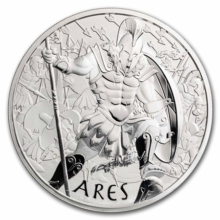 ツバル オリンポスの神々 記念銀貨 アレス 2023年  1oz 純銀 Buy 2023 Tuvalu 5 oz Silver Gods of Olympus Ares BU | APMEX