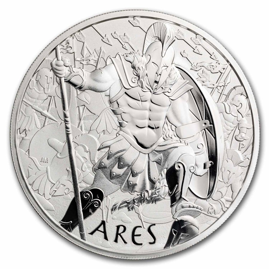 2023 Tuvalu 5 oz Silver Gods of Olympus Ares BU (Coin Only)