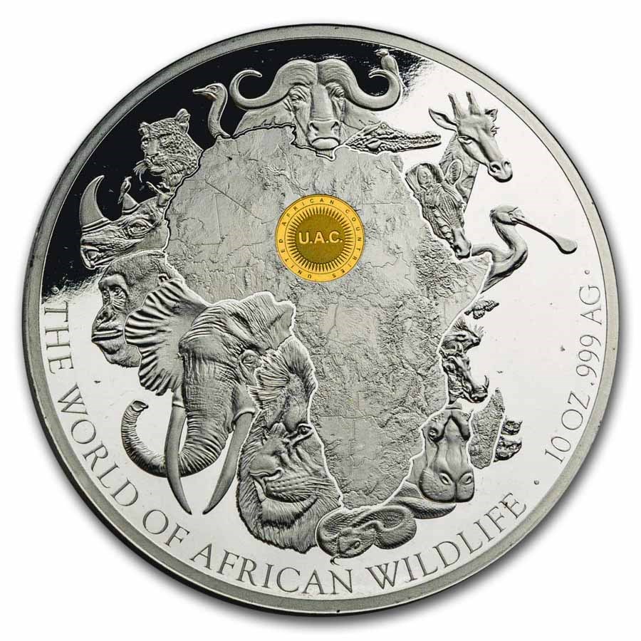 2023 U.A.C. 10 oz Silver The World of African Wildlife