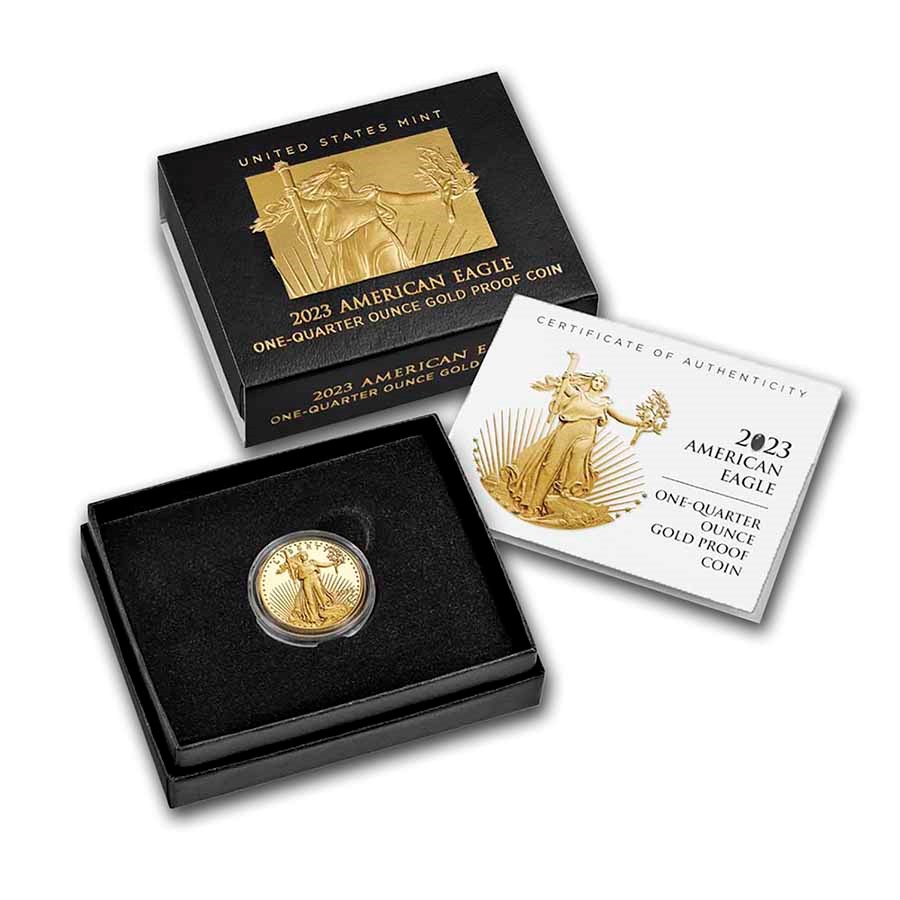 2023-W 1/4 oz Proof American Gold Eagle (w/Box & COA)