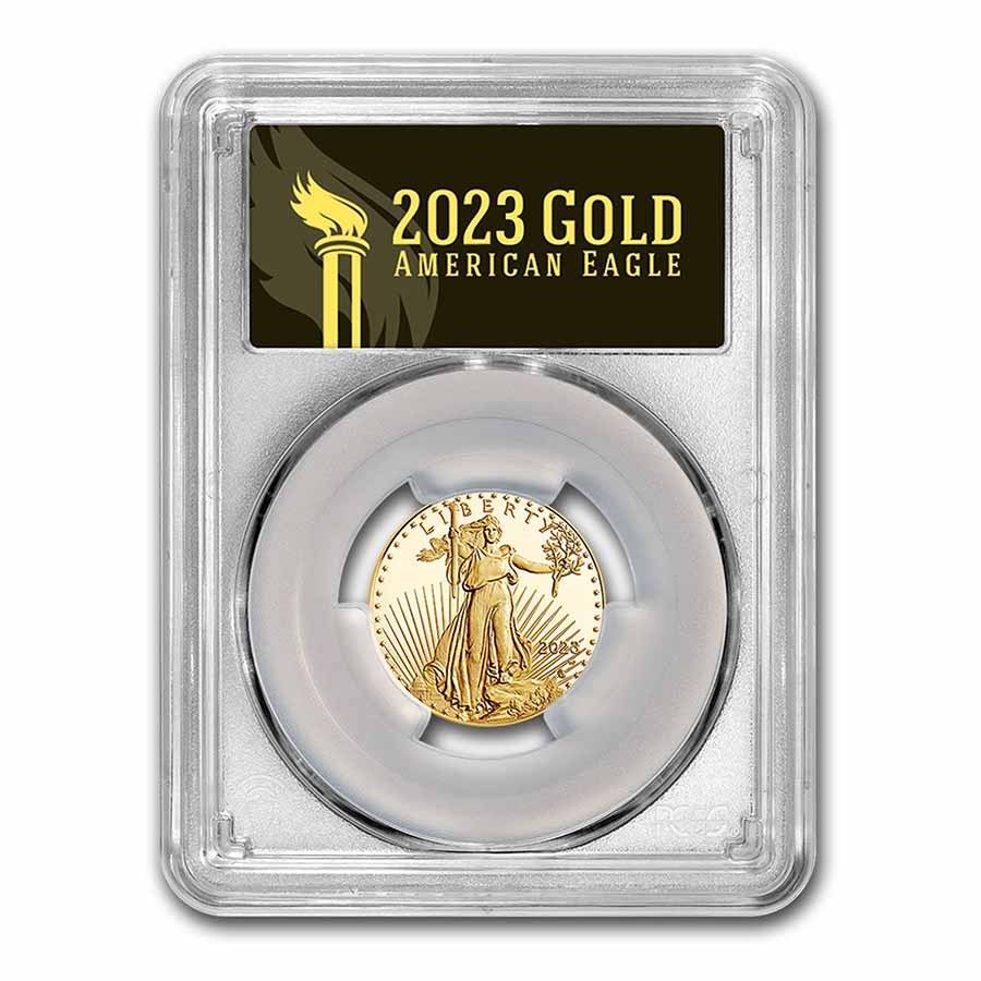 2023-W 1/4 oz Proof Gold Eagle PR-70 PCGS (FDI, Black Label)