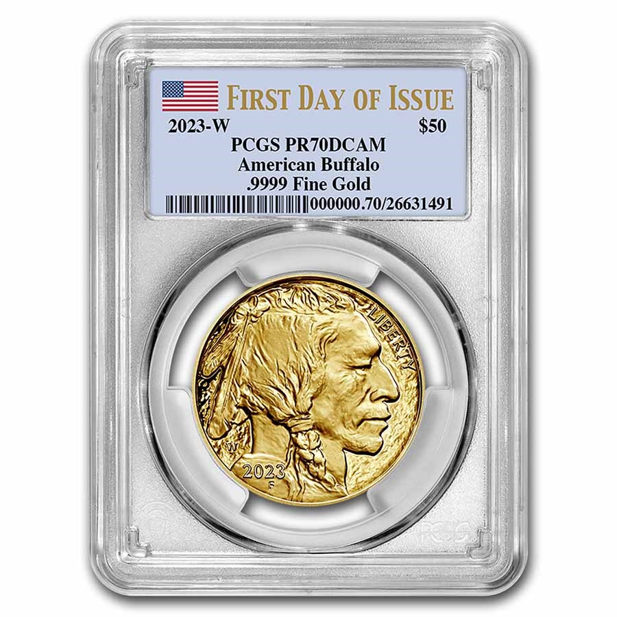 2023-W 1 oz Proof Gold Buffalo PR-70 PCGS (First Day of Issue)