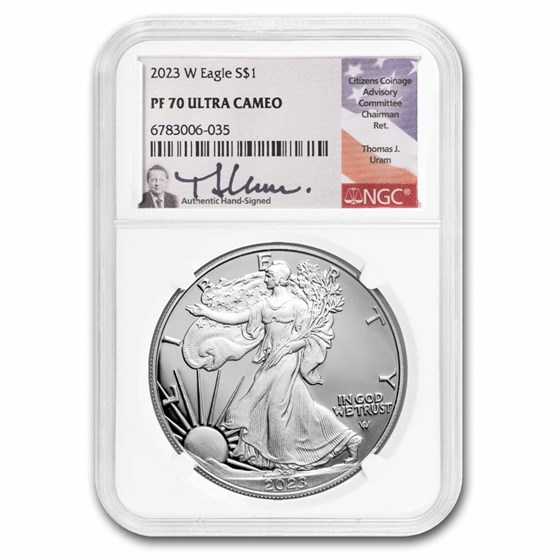 2023-W 1 oz Proof Silver Eagle PF-70 NGC (Uram) 2023-W 1 oz Proof Silver Eagle PF-70 NGC (Uram)