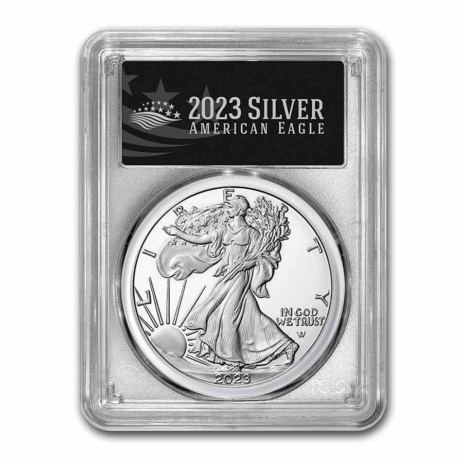 2023-W 1 oz Proof Silver Eagle PR-70 PCGS (FirstStrike®, Black)