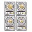 2023-W 4-Coin Proof Gold Eagle Set PR-70 PCGS (First Day)