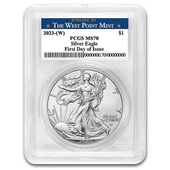 2023-(W) American Silver Eagle MS-70 PCGS (FDI, West Point Label) 2023-(W) American Silver Eagle MS-70 PCGS (FDI, West Point Label)