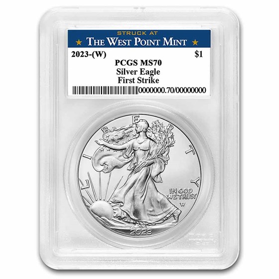 2023-(W) American Silver Eagle MS-70 PCGS (FS, West Point Label) 2023-(W) American Silver Eagle MS-70 PCGS (FS, West Point Label)