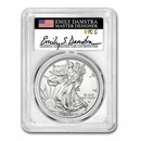 2023-W Burnished Silver Eagle MS-70 PCGS (AR, Damstra)