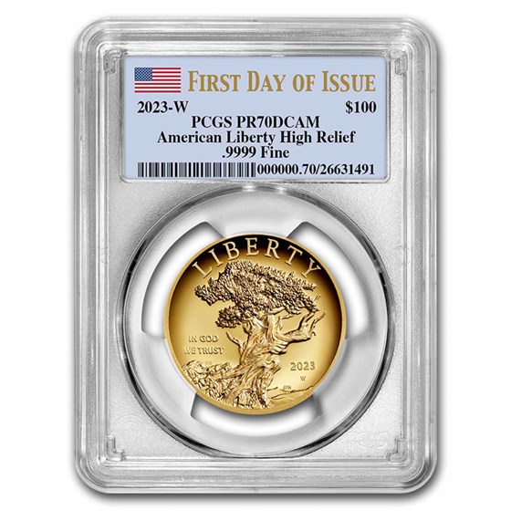 2023-W High Relief American Liberty Gold PR-70 PCGS (First Day) 2023-W High Relief American Liberty Gold PR-70 PCGS (First Day)