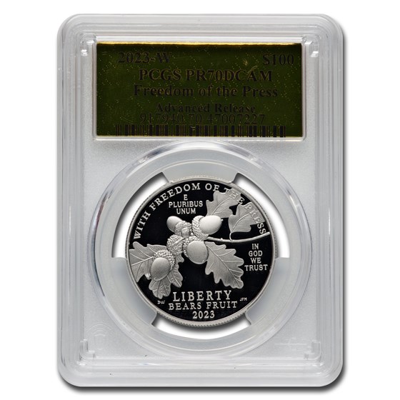 2023-W Proof Platinum Eagle PR-70 PCGS (AR, Gold Foil) 2023-W Proof Platinum Eagle PR-70 PCGS (AR, Gold Foil)