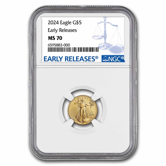 2024 1/10 oz American Gold Eagle MS-70 NGC (Early Releases) 2024 1/10 oz American Gold Eagle MS-70 NGC (Early Releases)