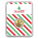 2024 1/10 oz American Gold Eagle - w/Merry Christmas Tree Card