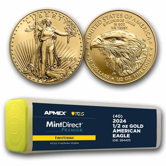 2024 1/2 oz American Gold Eagle (MD® Premier + PCGS FS® Tube) 2024 1/2 oz American Gold Eagle (MD® Premier + PCGS FS® Tube)