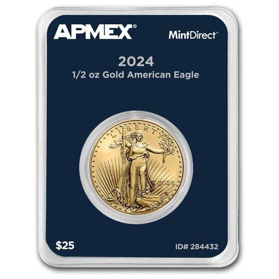 2024 1/2 oz American Gold Eagle (MintDirect® Single) 2024 1/2 oz American Gold Eagle (MintDirect® Single)