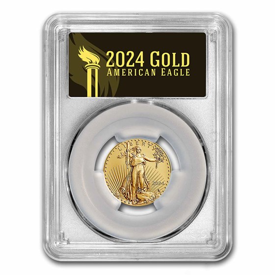 2024 1/4 oz American Gold Eagle MS-70 PCGS (FirstStrike®, Black) 2024 1/4 oz American Gold Eagle MS-70 PCGS (FirstStrike®, Black)