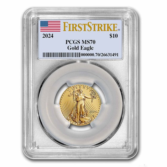 2024 1/4 oz American Gold Eagle MS-70 PCGS (FirstStrike®) 2024 1/4 oz American Gold Eagle MS-70 PCGS (FirstStrike®)