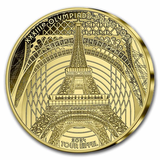 2024 1/4 oz Proof Gold €50 Paris 2024 Olympics: Eiffel Tower 2024 1/4 oz Proof Gold €50 Paris 2024 Olympics: Eiffel Tower