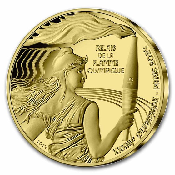 2024 1/4 oz Proof Gold €50 Paris 2024 Olympics: Torch Relay 2024 1/4 oz Proof Gold €50 Paris 2024 Olympics: Torch Relay