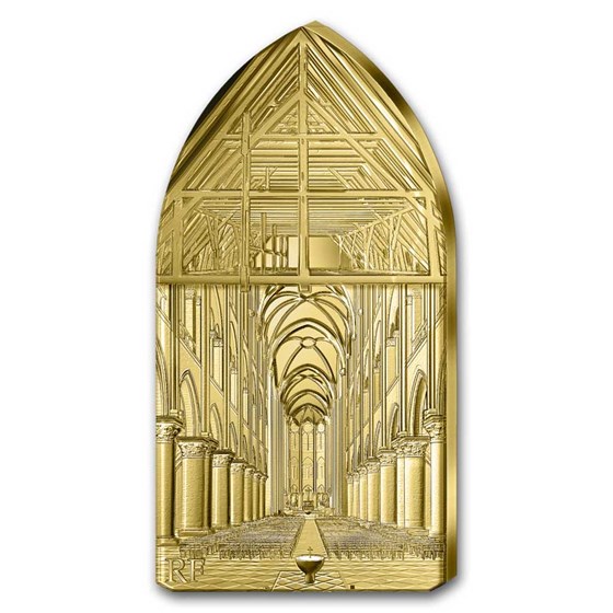 2024 1 Kilo Proof Gold €5000 Excellence Series (Notre-Dame Shape) 2024 1 Kilo Proof Gold €5000 Excellence Series (Notre-Dame Shape)