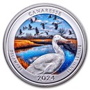 2024 1 oz Ag NATB Delaware Bombay Hook Wildlife Refuge (Color)