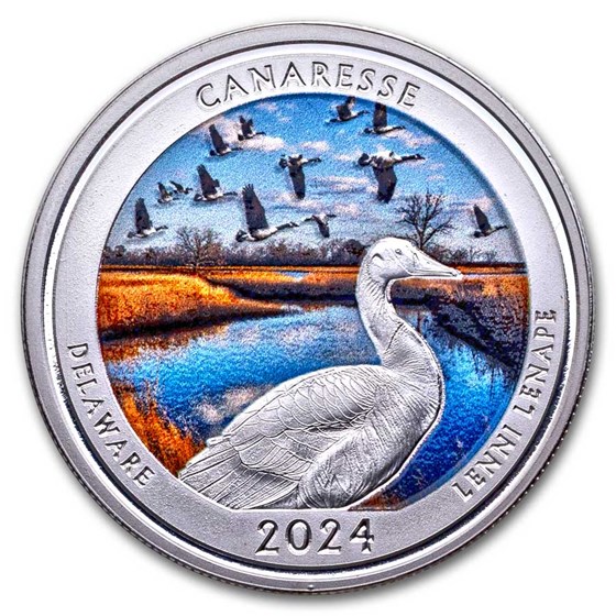 2024 1 oz Ag NATB Delaware Bombay Hook Wildlife Refuge (Color) 2024 1 oz Ag NATB Delaware Bombay Hook Wildlife Refuge (Color)