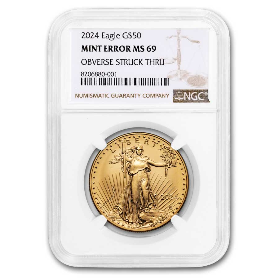2024 1 oz American Gold Eagle MS-69 NGC (Obv Mint Error)