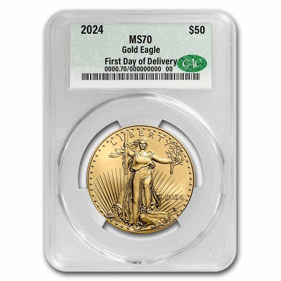 2024 1 oz American Gold Eagle MS-70 CAC (First Day of Delivery)