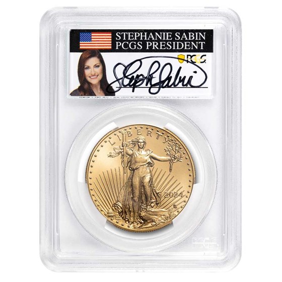 2024 1 oz American Gold Eagle MS-70 PCGS (FDI, Sabin) 2024 1 oz American Gold Eagle MS-70 PCGS (FDI, Sabin)