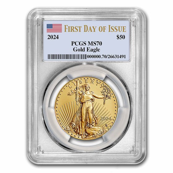 2024 1 oz American Gold Eagle MS-70 PCGS (First Day of Issue) 2024 1 oz American Gold Eagle MS-70 PCGS (First Day of Issue)