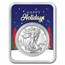 2024 1 oz American Silver Eagle - w/Happy Holidays Trees Card