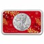 2024 1 oz American Silver Eagle - w/Premium Case, Happy Holidays