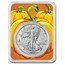 2024 1 oz American Silver Eagle (w/Pumpkin Patch Card, In TEP)
