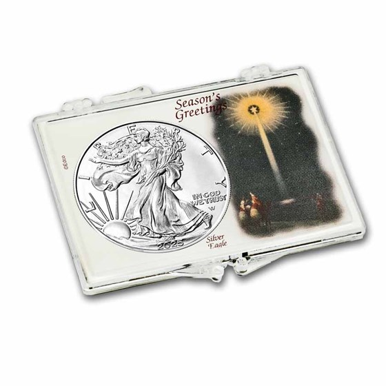 2024 1 oz American Silver Eagle - w/Snap-Lock, Season's Greetings 2024 1 oz American Silver Eagle - w/Snap-Lock, Season's Greetings