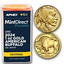 2024 1 oz Gold Buffalo (20-Coin MD® Premier Tube + PCGS FS)