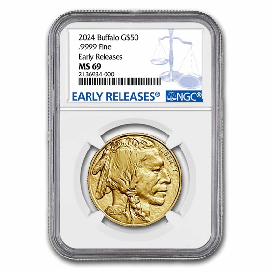 2024 1 oz Gold Buffalo MS-69 NGC (Early Releases) 2024 1 oz Gold Buffalo MS-69 NGC (Early Releases)