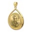 2024 1 oz Gold Eagle Teardrop Pendant (Prong Bezel)