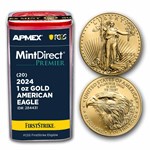 2024 1 oz Gold Eagles (20-Coin MD® Premier + PCGS FS® Tube)
