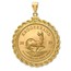 2024 1 oz Gold Krugerrand Pendant (Rope-Screw Top Bezel)