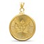 2024 1 oz Gold Maple Pendant (Plain-Front Bezel)
