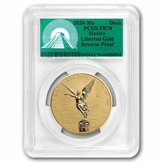 2024 1 oz Reverse Proof Gold Libertad PR-70 PCGS (Green Label)