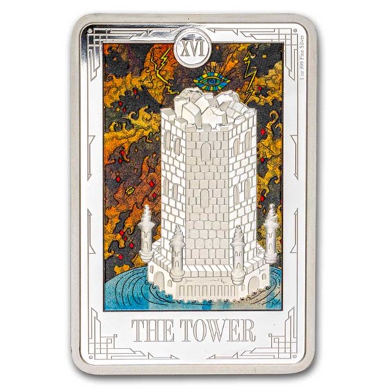2024 1 oz Silver $2 Tarot Cards: The Tower 2024 1 oz Silver $2 Tarot Cards: The Tower