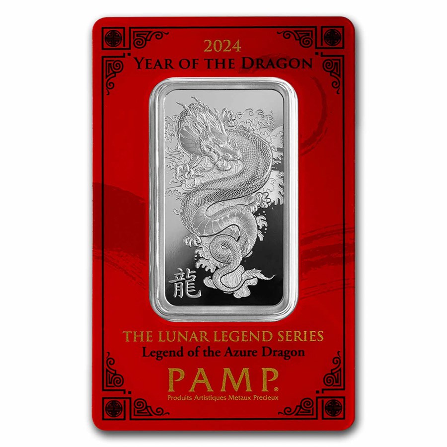 Buy 2024 1 oz Silver PAMP Legend of the Azure Dragon Bar | APMEX