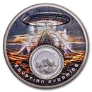 2024 1 oz Silver Built by Aliens: Egyptian Pyramids (Colorized)