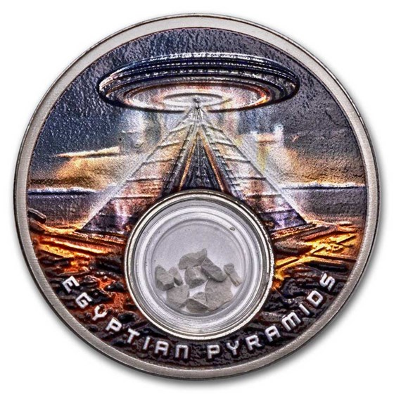 2024 1 oz Silver Built by Aliens: Egyptian Pyramids (Colorized)