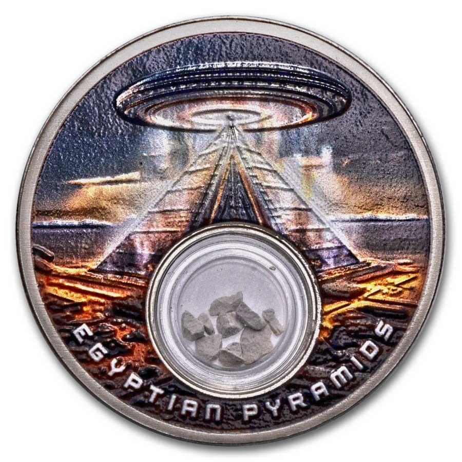 2024 1 oz Silver Built by Aliens: Egyptian Pyramids (Colorized)
