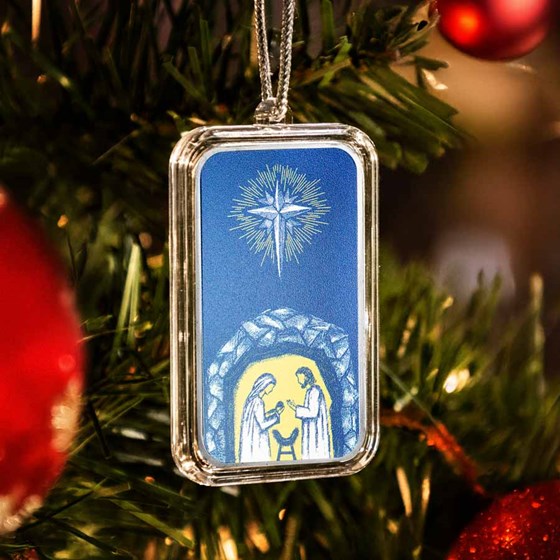 2024 1 oz Silver Colorized Bar - Beneath the Star of Bethlehem