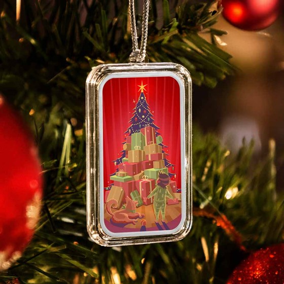 2024 1 oz Silver Colorized Bar - Christmas Morning Kid 2024 1 oz Silver Colorized Bar - Christmas Morning Kid