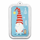 2024 1 oz Silver Colorized Bar - Silent Gnome With Lantern