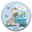 2024 1 oz Silver Colorized Round - APMEX (Baby Boy Giraffe)