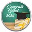 2024 1 oz Silver Colorized Round - APMEX (Congrats Grad)